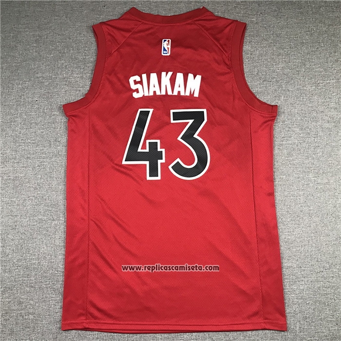 Camiseta Toronto Raptors Pascal Siakam #43 Icon 2020-21 Rojo